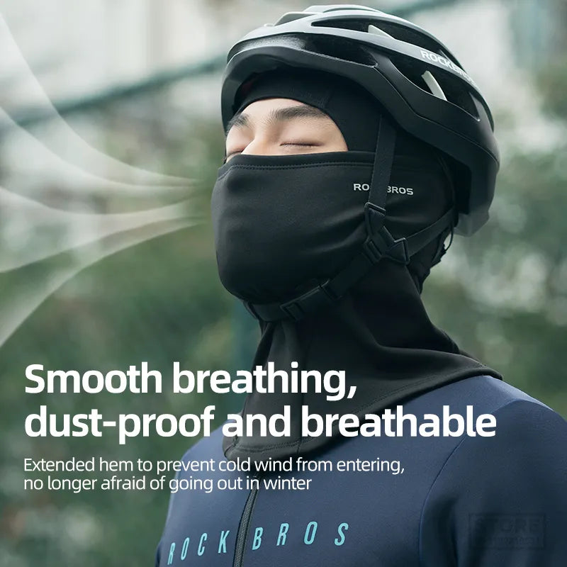 ROCKBROS Winter Face Mask Breathable Ski Cycling Scarf Running Training Balaclava Outdoor Sports Warm Winderproof Bike Equipment