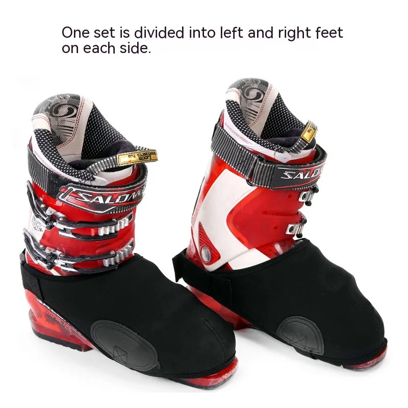 Dual Skate Snowshoe Covers Windproof Insulated Ski Boot Covers Velcro Polyester Boot Covers Winter Ski Sports Warm Accessories