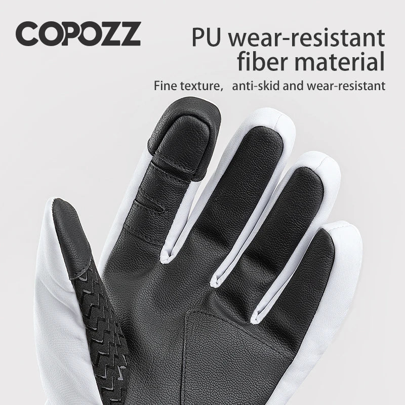 COPOZZ Winter Ski Gloves Hipora Diaphragm 3M Thinsulate Snowboard Gloves Thermal Warm Touch Screen Skiing Gloves Men Women