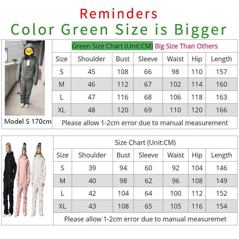 Waterproof One Piece Ski Suits Women Hooded Snowboard Jumpsuit Sport Waterproof Female Snow Overalls Outerdoor Woman Snowsuit