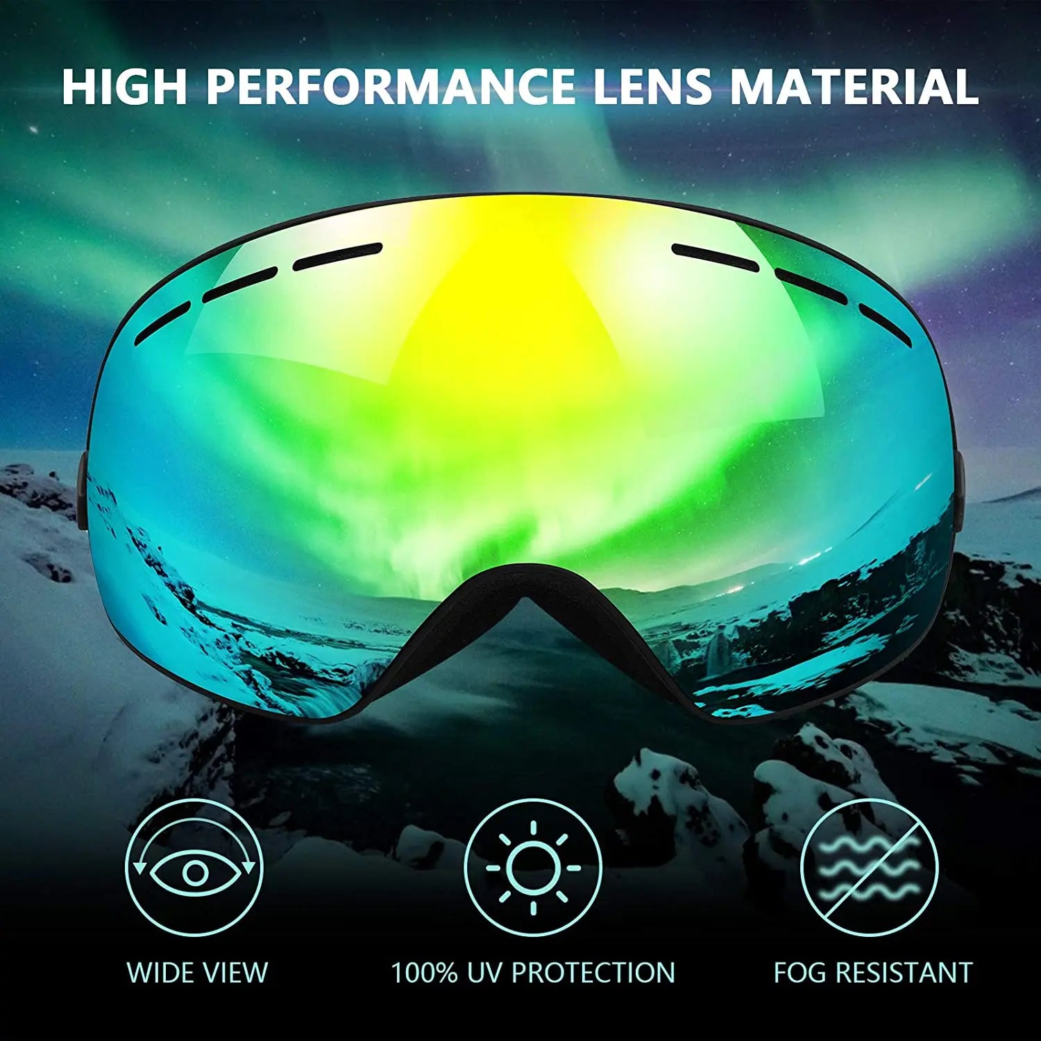 PHMAX Ski Goggles Double Layers UV400 Anti-fog Ski Glasses Skiing Mask Men Women Snow Goggles Pro Winter Snow Sports Goggles