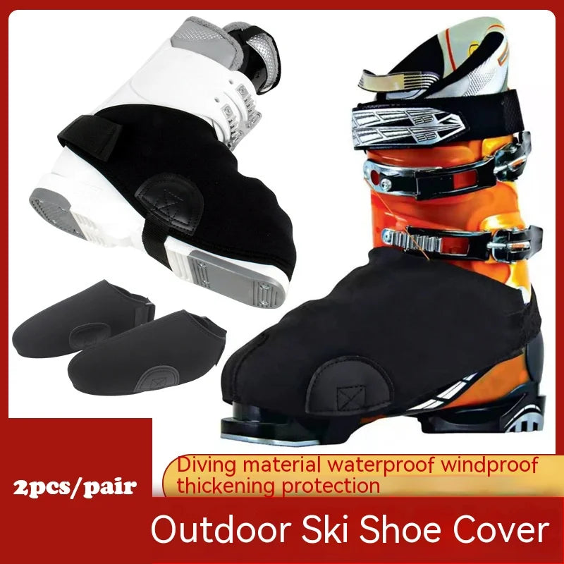 Dual Skate Snowshoe Covers Windproof Insulated Ski Boot Covers Velcro Polyester Boot Covers Winter Ski Sports Warm Accessories