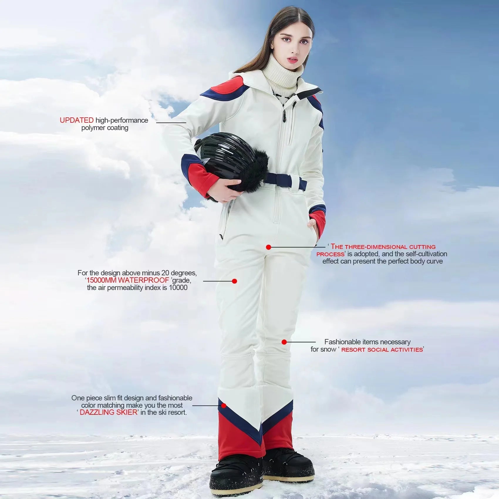 Ski Suit Women one piece Snowboard Wear Skims waterproof Women's Winter Jackets 2023 Snow Coat suit Cold Jumpsuit Overalls Pants