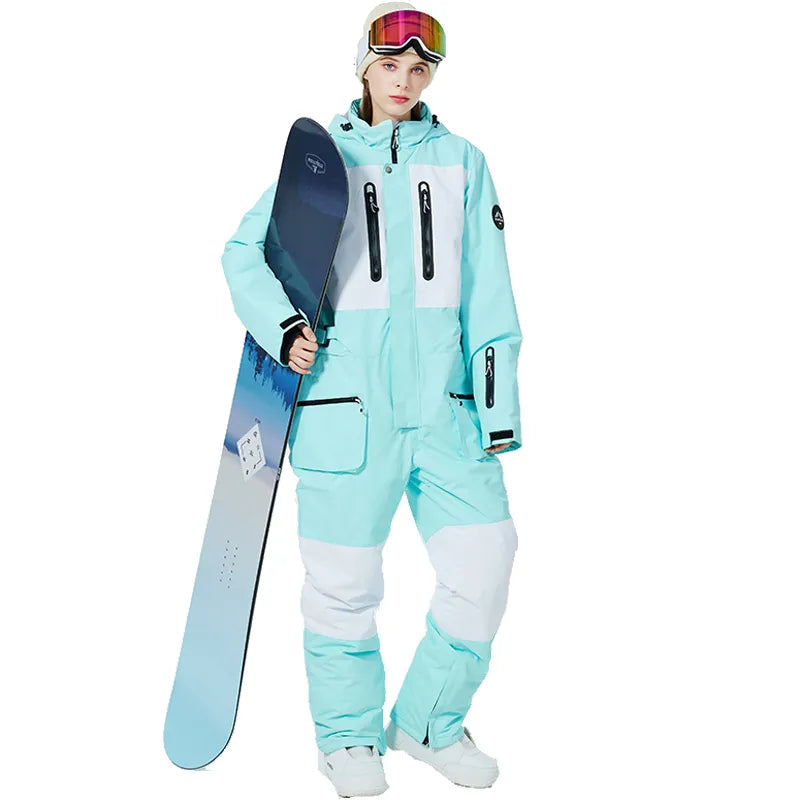 Men's or Women's Jumpsuits Ice Snow Snowboarding Clothing Winter Outdoor Wear Waterproof Costume Skiing One-piece Garment Unsex