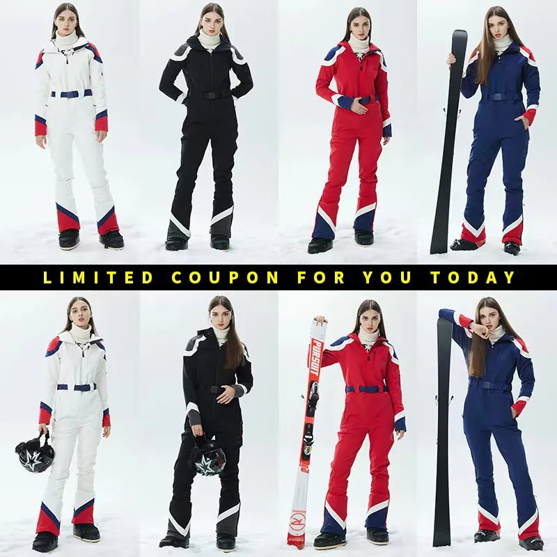 Ski Suit Women one piece Snowboard Wear Skims waterproof Women's Winter Jackets 2023 Snow Coat suit Cold Jumpsuit Overalls Pants