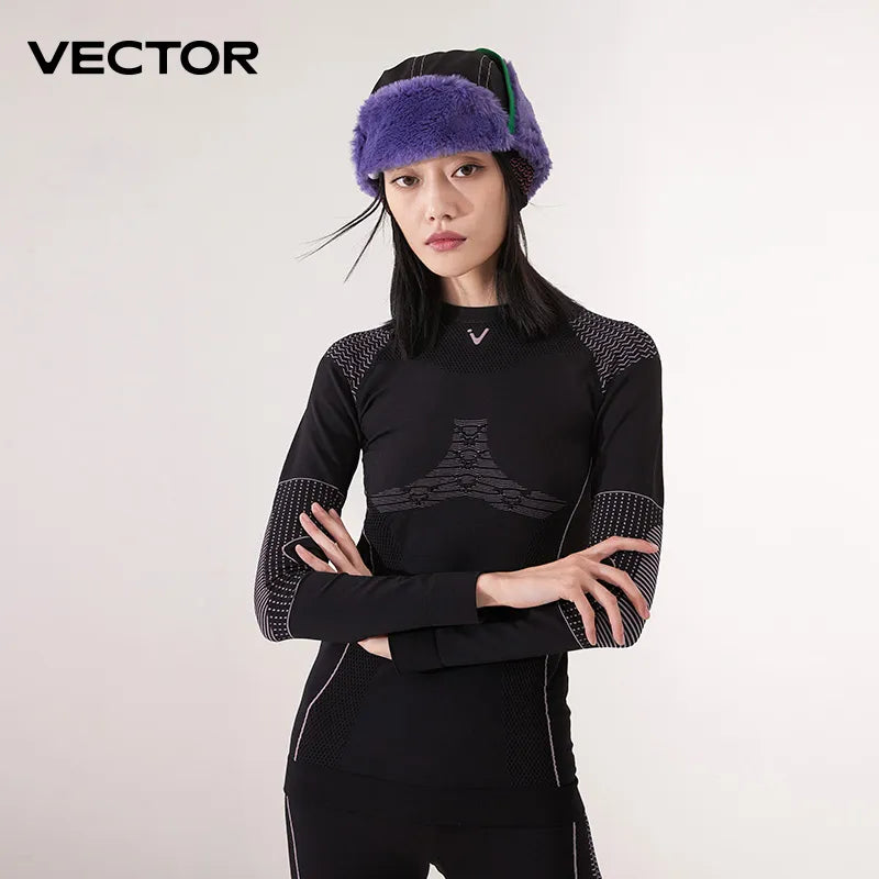 VECTOR Women Ski Thermal Underwear Sets Sports Quick Dry Tracksuit Fitness Workout Exercise Tight Shirts Jackets Sport Suits