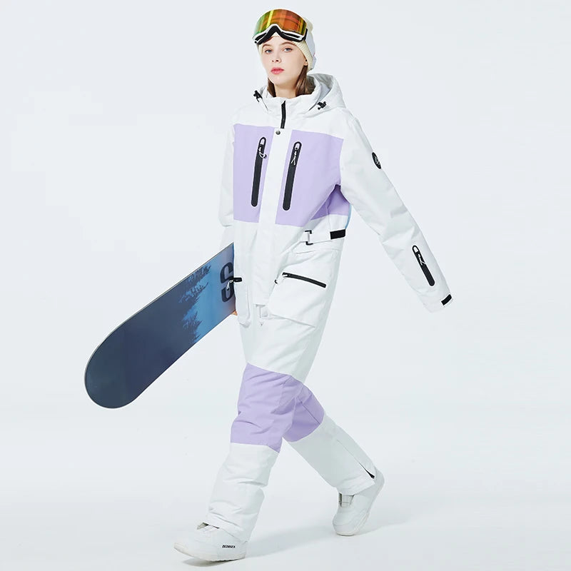 Men's or Women's Jumpsuits Ice Snow Snowboarding Clothing Winter Outdoor Wear Waterproof Costume Skiing One-piece Garment Unsex